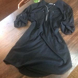 Black New York & Company shirt dress, size XL